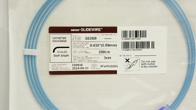 Terumo RF*PA35263A Glidewire Cath. Exchange Angled Stiff .035inch x 260 x 3cm(x)